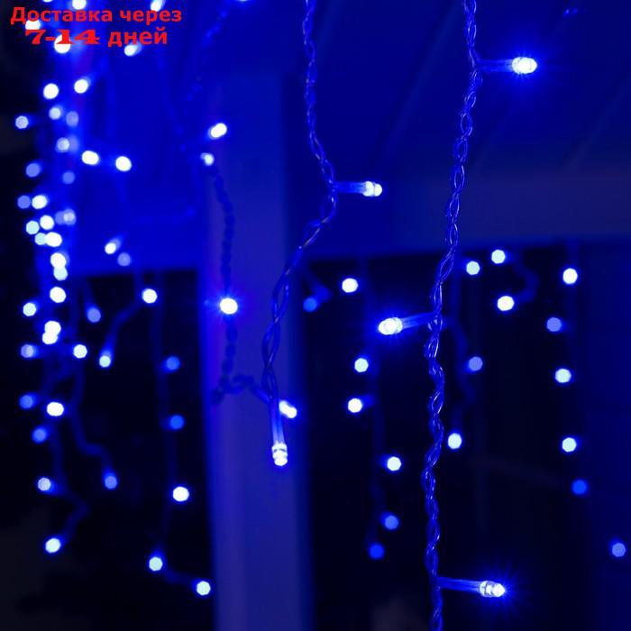 Гирлянда "Бахрома" 3 х 0.6 м , IP44, прозрачная нить, 160 LED, свечение синее, 220 В - фото 2 - id-p209295854