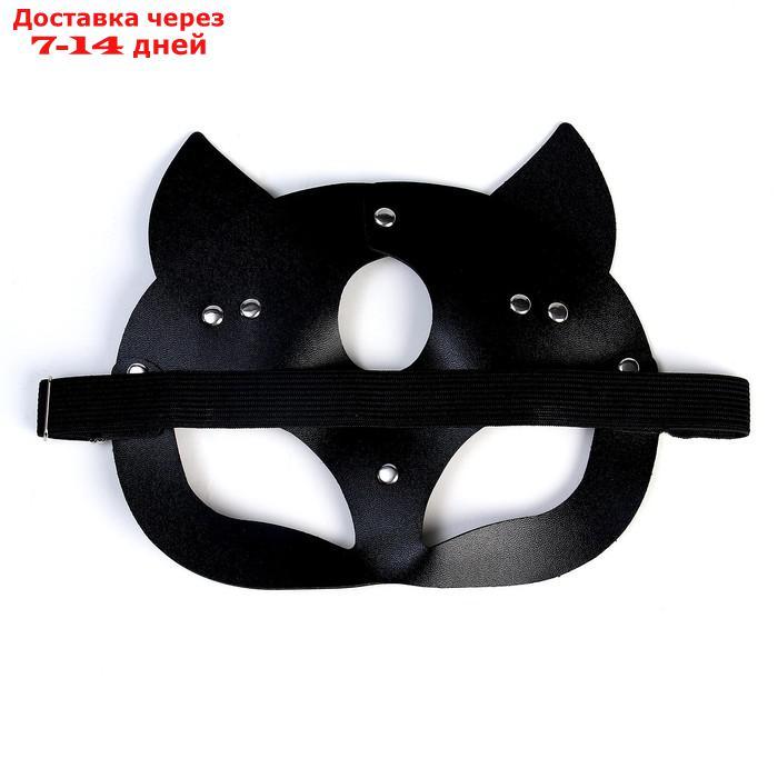 Карнавальная маска Кошка, цвет черный - фото 2 - id-p209294880