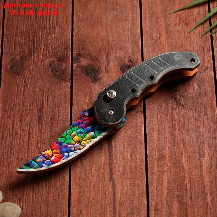 Сувенир деревянный "Ножик раскладной" разноцветный витраж - фото 1 - id-p209299820