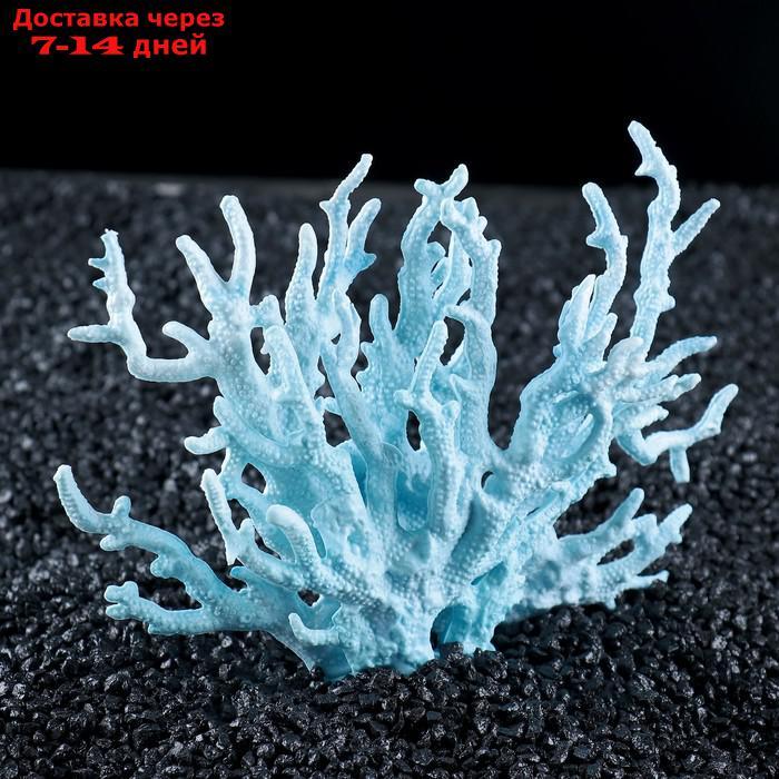 Коралл пластиковый малый 17 х 6 х 13 см, голубой - фото 2 - id-p209290213