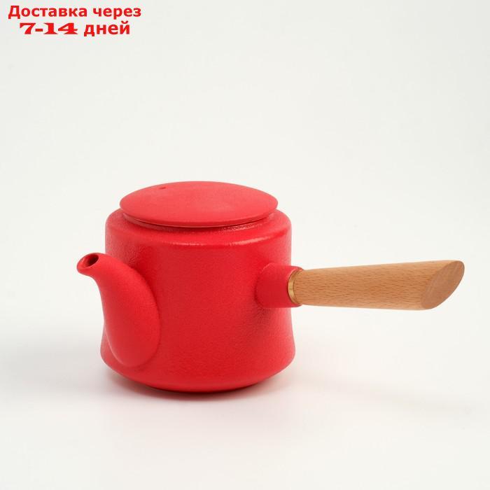Набор для чайной церемонии 8 предметов, на 4 персоны, чашка 40 мл, чайник 250 мл, красный - фото 5 - id-p209304779