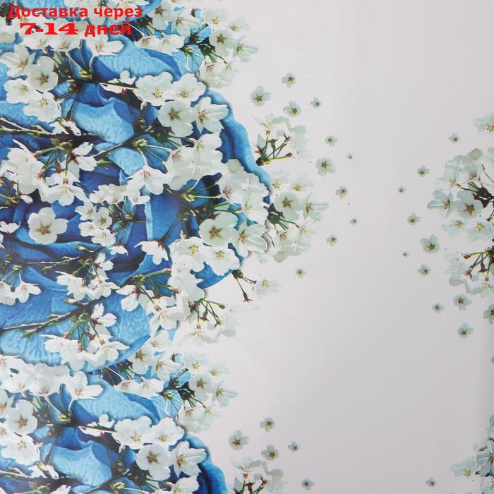 Клеенка столовая на ткани (рулон 20 метров), ширина 137 см "Синие розы" - фото 4 - id-p209291712