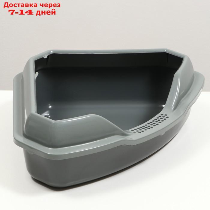 Туалет треугольный 56 х 42 х 17 см, серый FIX - фото 2 - id-p209294934
