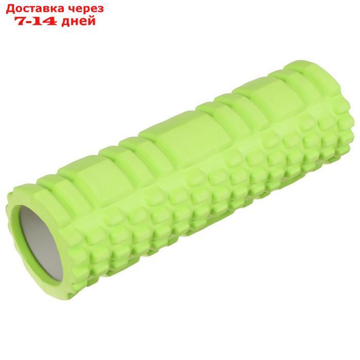 Роллер для йоги 29 х 9 см, массажный, цвет зелёный - фото 4 - id-p209297894
