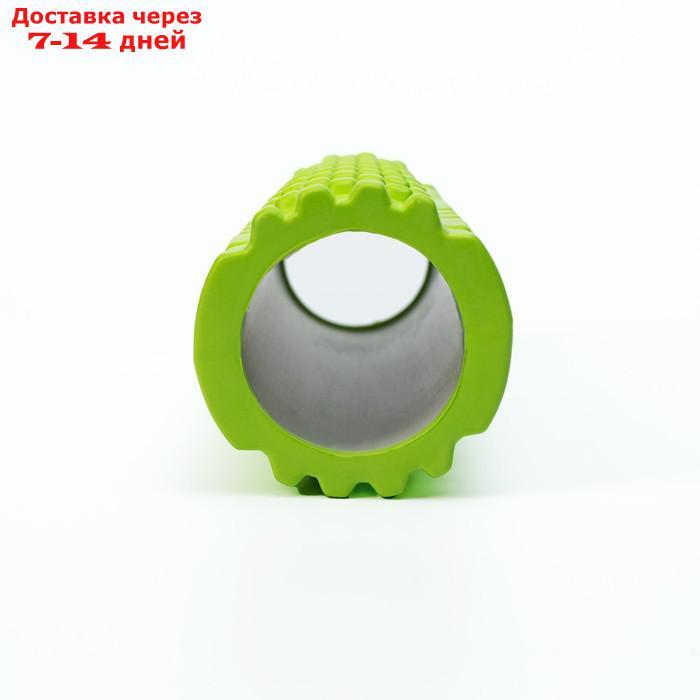 Роллер для йоги 29 х 9 см, массажный, цвет зелёный - фото 5 - id-p209297894