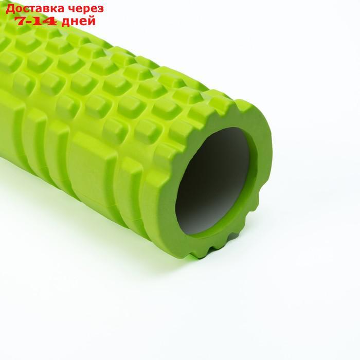 Роллер для йоги 29 х 9 см, массажный, цвет зелёный - фото 6 - id-p209297894