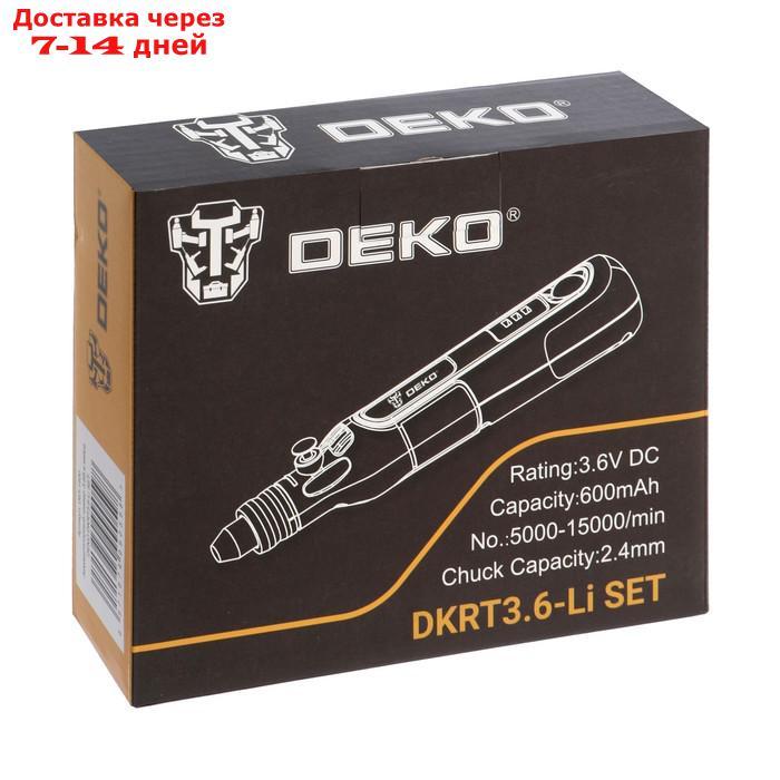 Гравер аккумуляторный DEKO DKRT3.6-Li SET, 3.6 В, 110 аксуссуаров, цанги 1.6/3.2 мм, кейс - фото 9 - id-p209297908