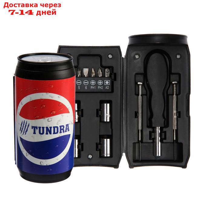 Набор инструментов TUNDRA, подарочный пластиковый кейс "Банка" 13 предметов
