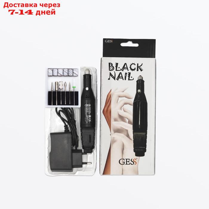 Аппарат для маникюра GESS-645 Black Nail, 18 Вт, 6 насадок, 15000 об/мин, 220 В, чёрный - фото 2 - id-p209305915