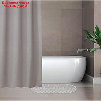 Набор для ванной SAVANNA "Селест": штора 180×180 см, ковёр 38×69 см, цвет серебристый