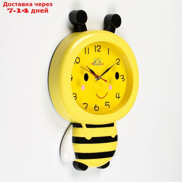 Часы настенные, серия: Детские, "Пчёлка", плавный ход,37 x 27.5 см, АА - фото 2 - id-p209302978