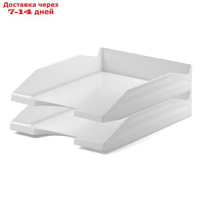 Набор лотков для бумаг ErichKrause Office Classic, набор 3 штуки, белый, СТАКАН В ПОДАРОК! - фото 3 - id-p209300993