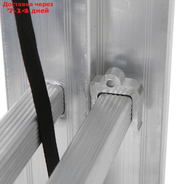 Лестница TUNDRA, двухсекционная, алюминиевая, 11 ступеней - фото 2 - id-p209301983