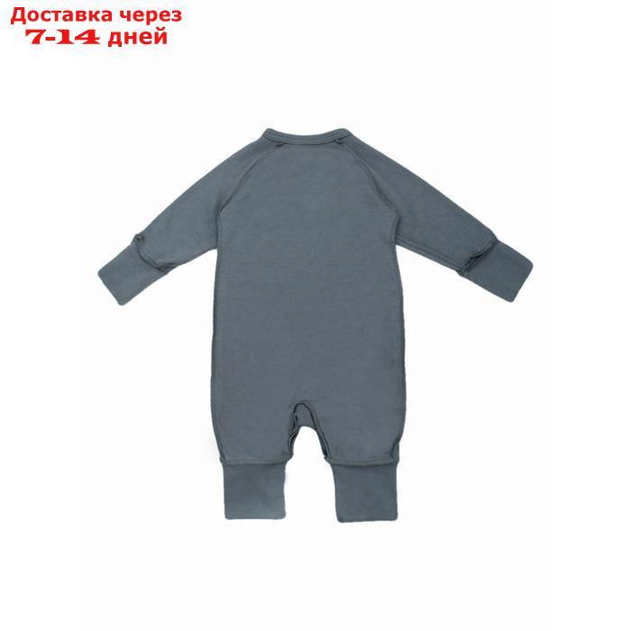 Комбинезон детский, рост 62 см, цвет серый - фото 2 - id-p209304976