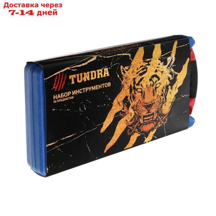 Набор инструментов в кейсе TUNDRA, подарочная упаковка "Тигр", CrV, 1/2", 19 предметов - фото 3 - id-p209303969