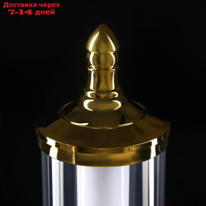 Башня пивная "Петронас", 3 л, колба с подсветкой, 2 батарейки, цвет золотой - фото 4 - id-p209297082
