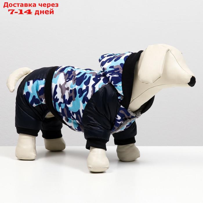 Комбинезон для собак на меховом подкладе с капюшоном, размер S - фото 1 - id-p209302050
