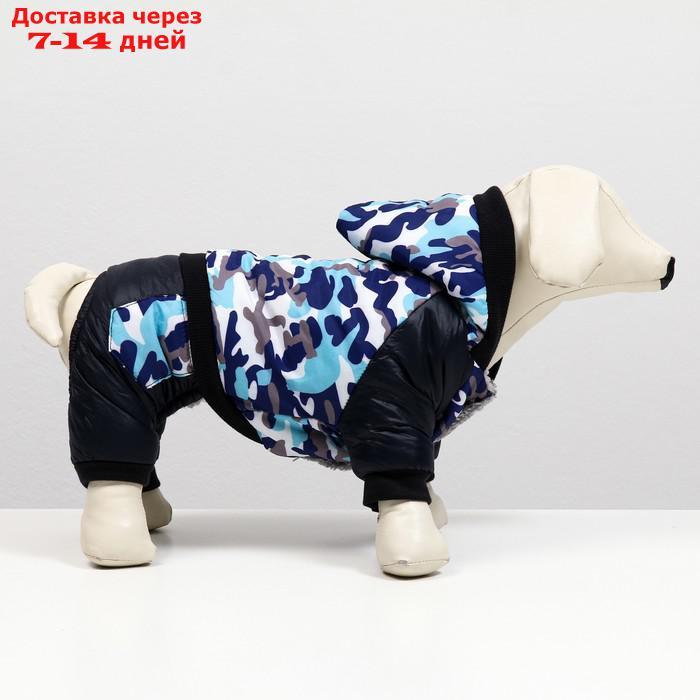 Комбинезон для собак на меховом подкладе с капюшоном, размер S - фото 2 - id-p209302050