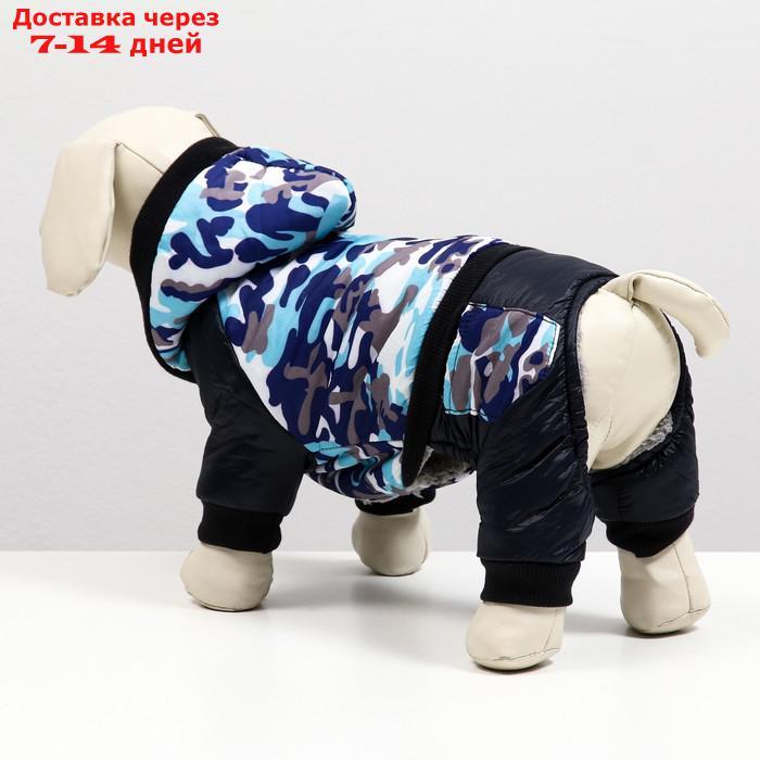 Комбинезон для собак на меховом подкладе с капюшоном, размер S - фото 3 - id-p209302050