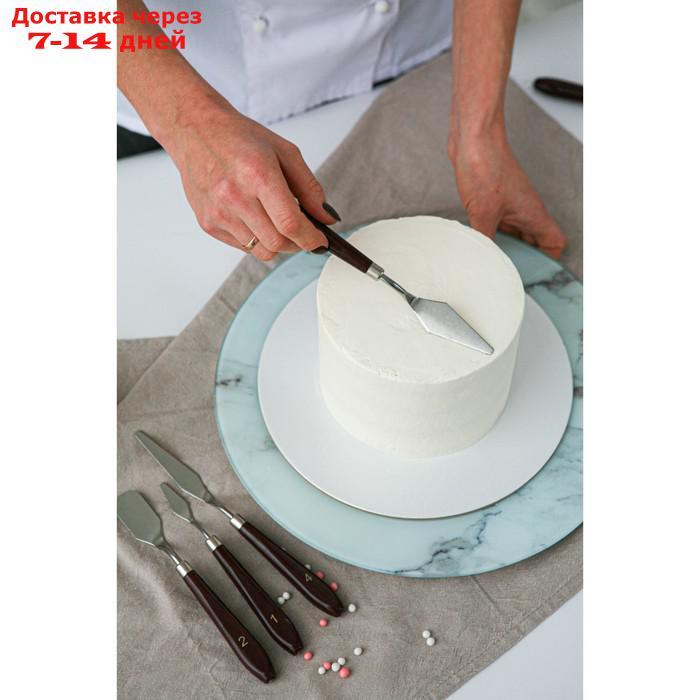 Подставка для торта вращающаяся Доляна "Марбл", d=32 см - фото 5 - id-p209295142