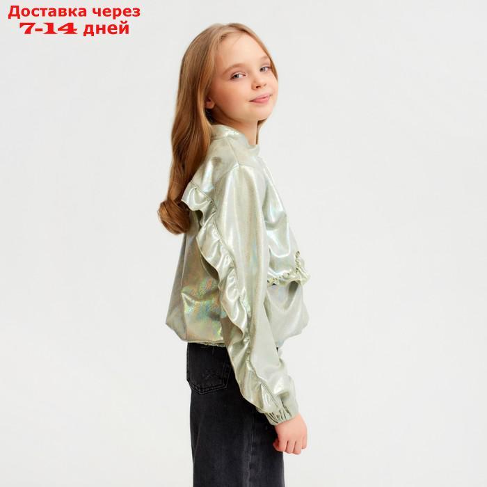 Жакет (бомбер) детский MINAKU: Casual Collection KIDS цвет зеленый, рост 122 - фото 4 - id-p209306056