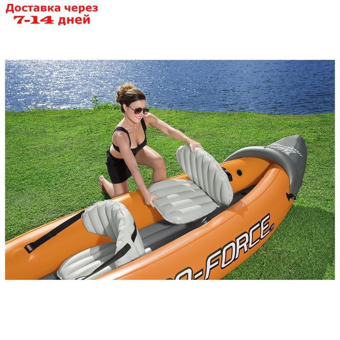 Байдарка Lite-Rapid X2 Kayak, 2 местная, вёсла 218 см, до 160 кг, 321 х 88 х 48 см, 65077 Bestway - фото 6 - id-p209299128