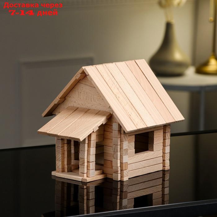 Конструктор деревянный "Загородный домик", 3 в 1, 146 деталей, массив - фото 3 - id-p209301162