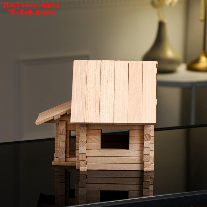 Конструктор деревянный "Загородный домик", 3 в 1, 146 деталей, массив - фото 5 - id-p209301162