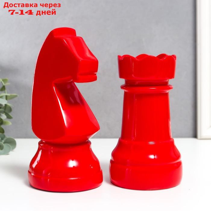 Сувенир полистоун "Шахматные фигуры" красный набор 6 шт 20,5х8,5х8,5 см - фото 4 - id-p209304114