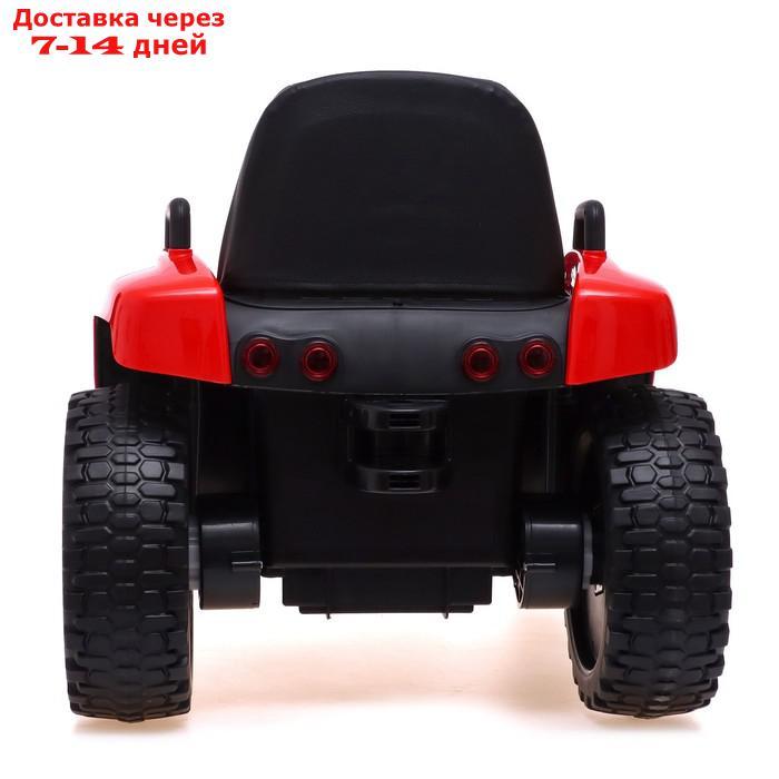 Электромобиль "Трактор", с прицепом, EVA колеса, кожаное сидение, цвет красный - фото 5 - id-p209306172