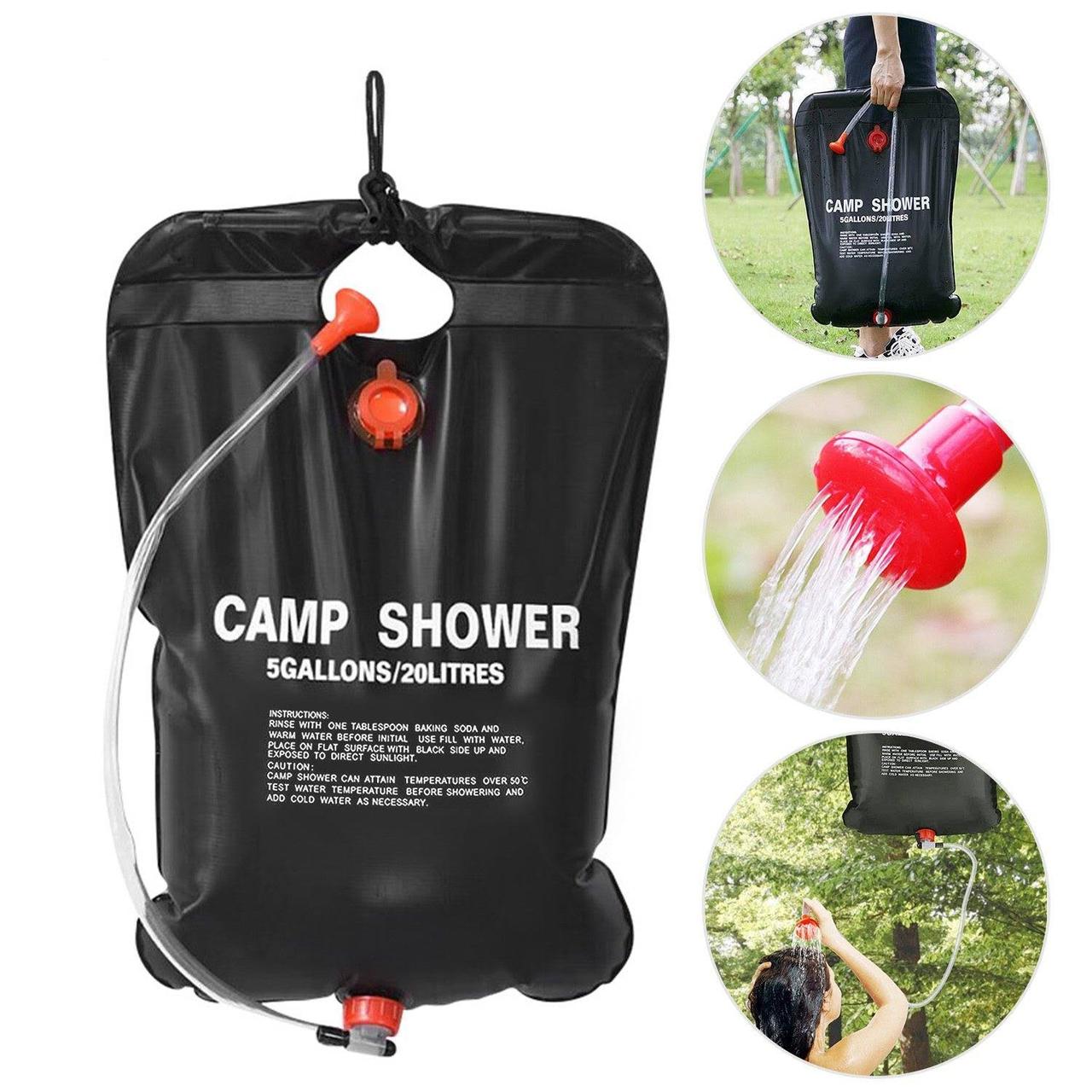 Походный портативный душ Solar Shower Bag, 20 л - фото 5 - id-p182977127