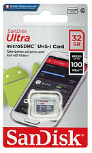 Карта памяти MicroSDHC 32GB SanDisk Ultra® UHS-I, Class 10, 100 МБ/с