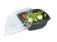 Одноразовый пластиковый контейнер Кубик 375 мл для салатов, 50 шт/уп