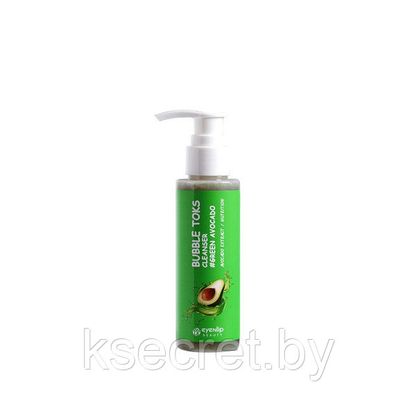 Пенка для лица кислородная с маслом авокадо Green Avocado Bubble Toks Cleanser, EYENLIP, 100 мл - фото 2 - id-p209646075