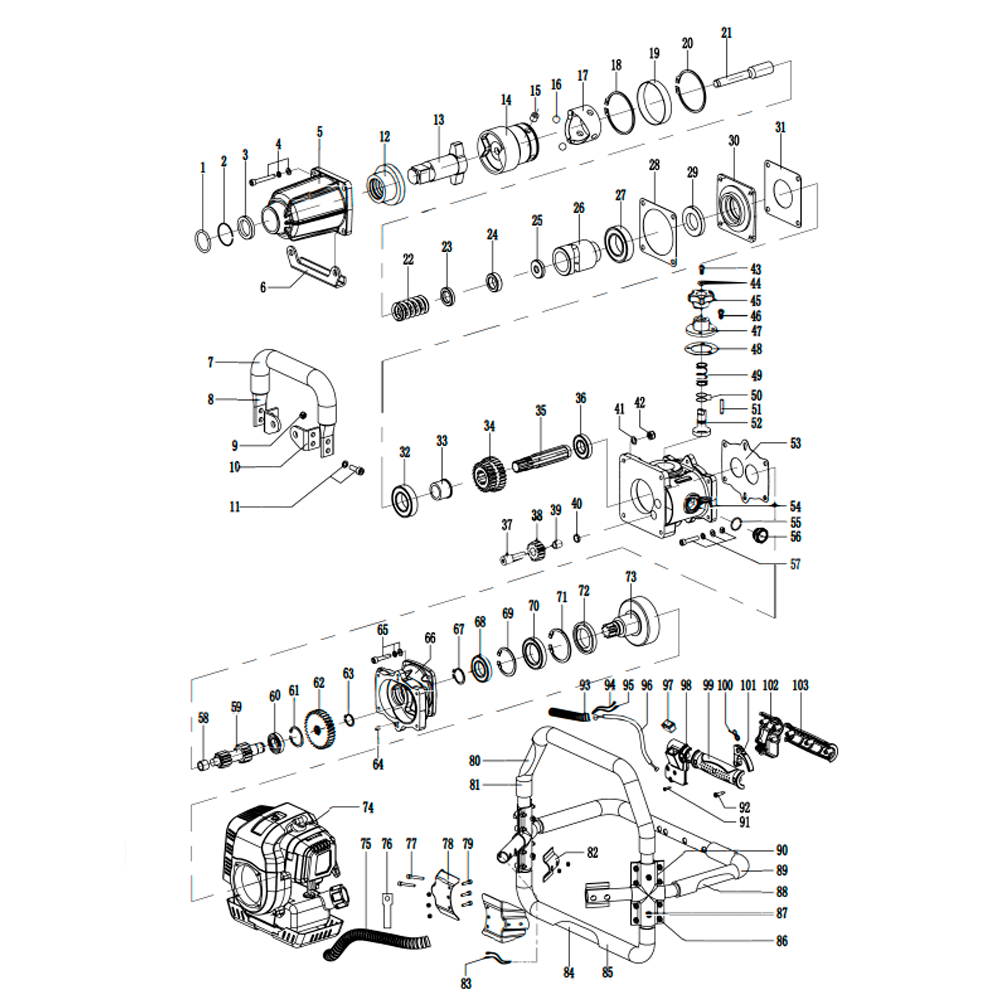 Ударный ключ для бензинового двигателя (№12) для FROSP БГ-1 - фото 1 - id-p209647554