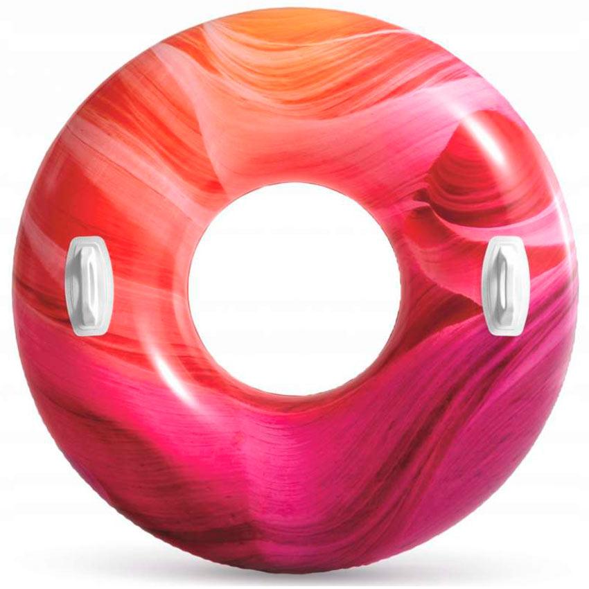 Надувной круг Волны с ручками 114см INTEX 56267 (розовый) - фото 1 - id-p209648155