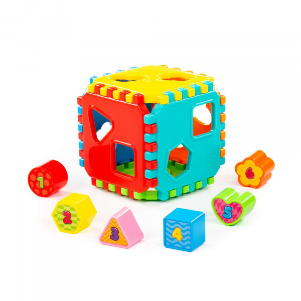 Развивающая игрушка-сортер Полесье Куб (в сеточке) - фото 1 - id-p209649718