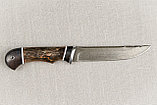 Нож Рыбак х12мф черный граб стабилизированная карельская береза (фиолетовая) с крючком. Подарок мужчине., фото 3