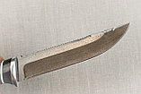 Нож Рыбак х12мф черный граб стабилизированная карельская береза (фиолетовая) с крючком. Подарок мужчине., фото 4