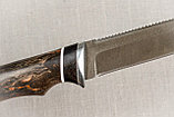 Нож Рыбак х12мф черный граб стабилизированная карельская береза (фиолетовая) с крючком. Подарок мужчине., фото 5