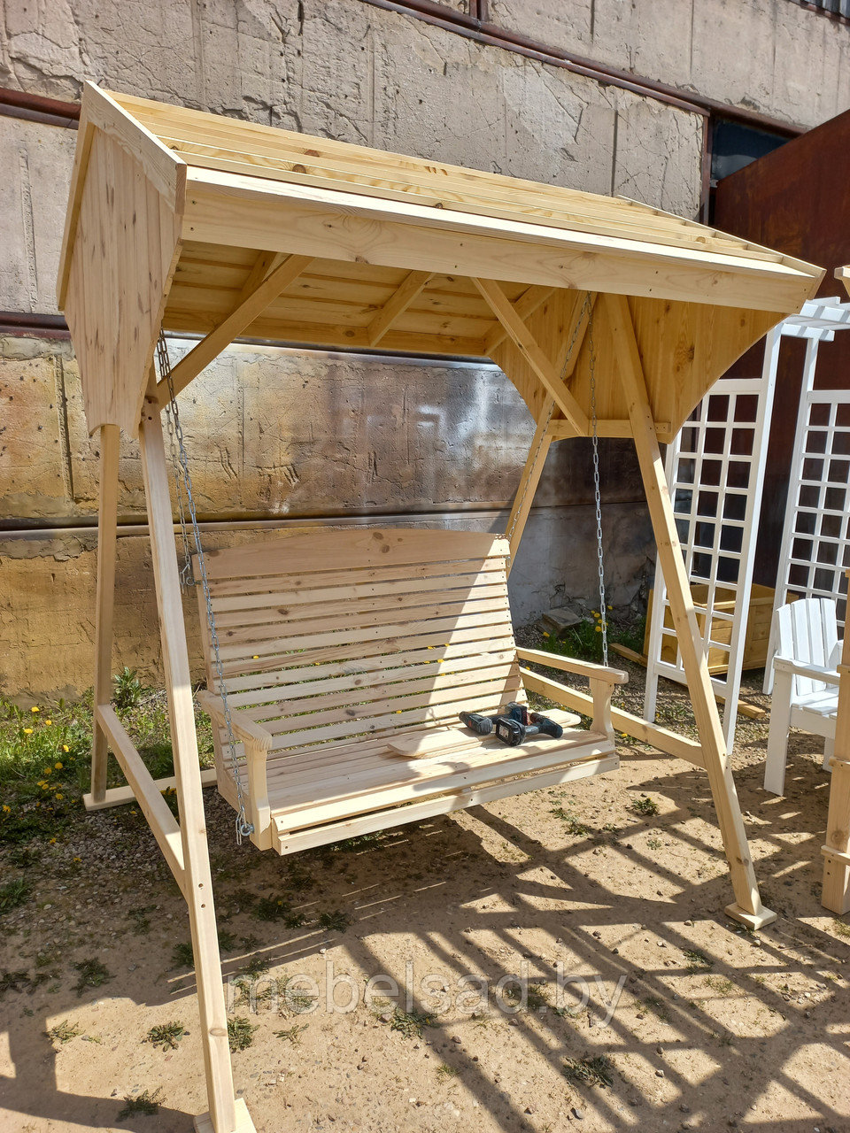 Качели садовые деревянные "Кредо №4"