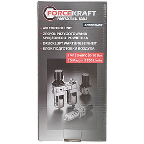 Блок подготовки воздуха 1/4'' FORCEKRAFT FK-AC3010-02, фото 2