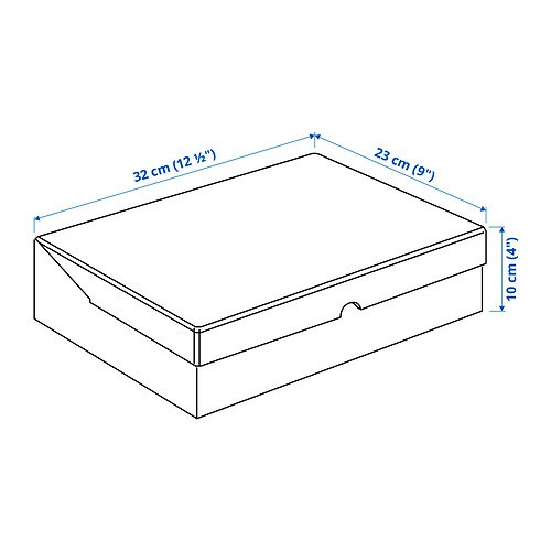 IKEA/ ВАТТЕНТРАГ коробка с крышкой, 32x23x10 см - фото 5 - id-p209659750