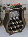 Мини бар для дома Подставка для бутылок вина держатель Лира деревянная напольная винная стойка подарок, фото 10