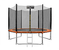 Батут Atlas Sport 312см (10ft) 3 PRO ORANGE (3 ноги) усиленные опоры, с внешней сеткой и лестницей