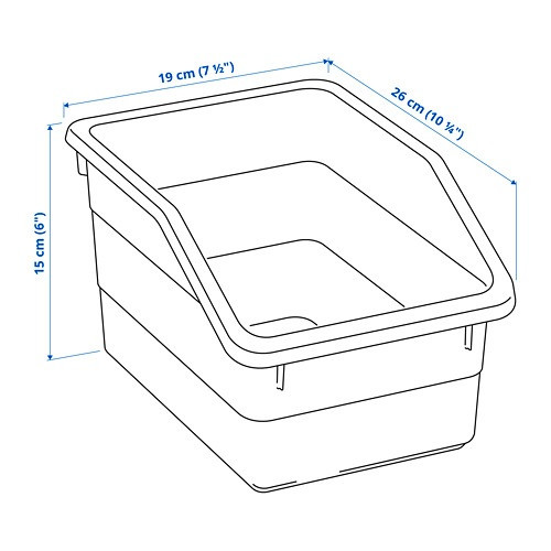 IKEA/ СОККЕРБИТ контейнер, 19x26x15 см, белый - фото 6 - id-p209660021