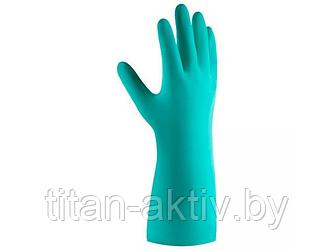 Перчатки К80 Щ50 нитриловые защитные промышленные, р-р 8/М, зеленые, JetaSafety (Защитные промышленн