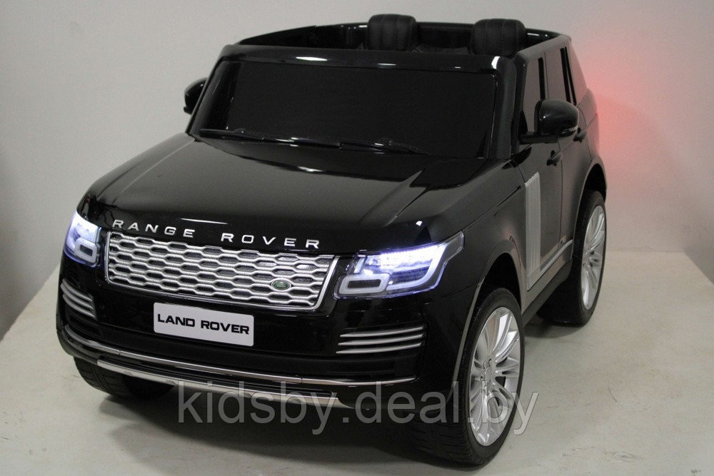 Детский электромобиль RiverToys Range Rover HSE 4WD Y222YY (черный глянец) Лицензия Двухместный Полнопрводный