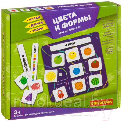 Развивающая игрушка Bondibon Игры на липучках. Цвета и формы / ВВ3961 - фото 1 - id-p209669738