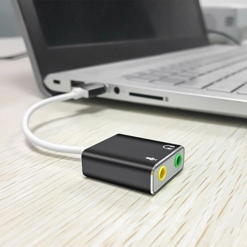 Звуковой адаптер - внешняя звуковая карта USB3.1 Type-C Hi-Fi 3D 2.1/7.1-канальная, кабель, черный - фото 5 - id-p209670178